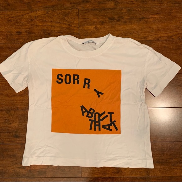 Zara Tops - Zara Paris ‘Sorry About That’ Tee